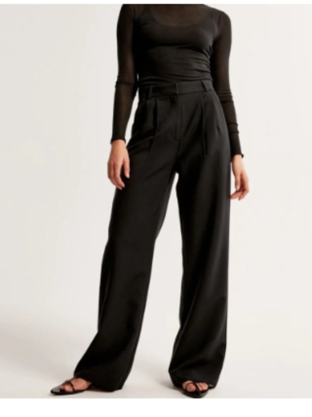 Abercrombie & Fitch Sloane Wide Leg Pants Black Size 31/12L
